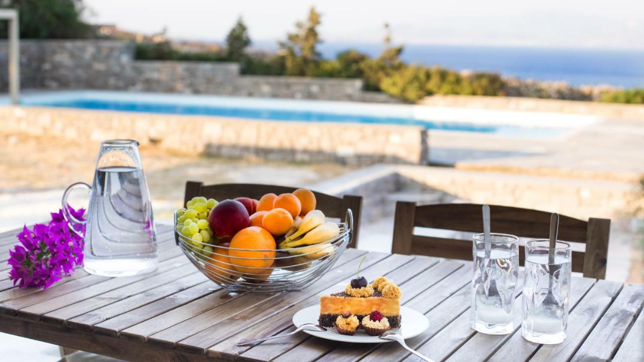 Kallirroe Deluxe Villa With Sea View And Pool Chrisi Akti  Luaran gambar
